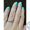 925 Sterling Silver Ring Royal Blue and White Designers Wedding Band