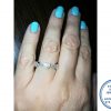 925 Sterling Silver Rope Ring with 3 Three Cubic Hearts Stack Ring Wedding Band