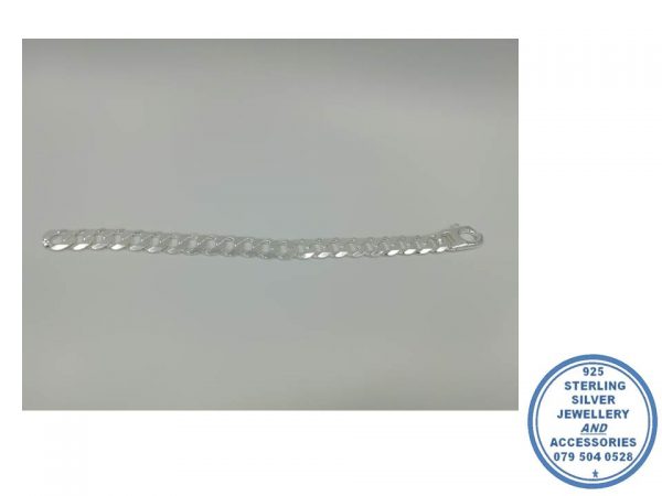 925 Sterling Silver Curb link Men's Bracelet 23 cm Bulky