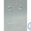 925 Sterling Silver Hoop Earrings Clip in with 2 hoops as 1 ( 1 plain & 1 Embossed)