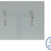 925 Sterling Silver 3 Tuble Round Cubic Dangle Stud Earring