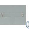 925 Sterling Silver Tube Setting 3 Round Cubic Studs
