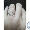 "925 Sterling Silver Stack Ring Trendy Beaten Circle"
