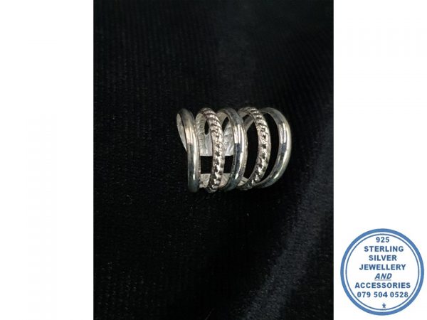 "925 Sterling Silver Ear Huggies 5 line"