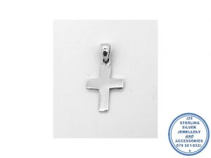 925 Sterling Silver Very Thick Cross Faith Pendant 14 X 20mm 