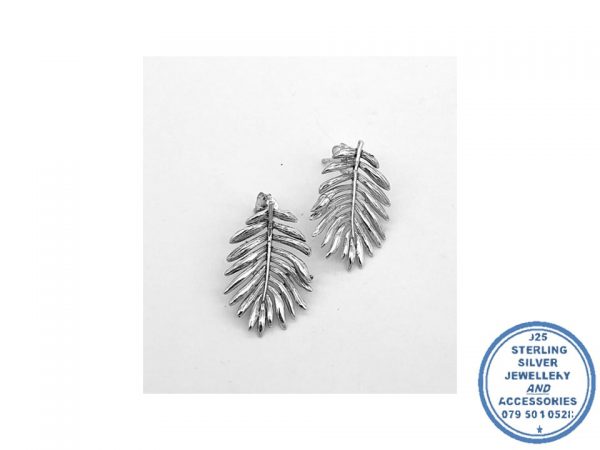 925 Sterling Silver Leave Stud Earrings