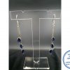 925 Sterling Silver Marquise Navy 3 Drop Hook in Earrings
