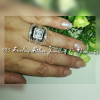 925 Sterling Silver Ring with cubic and cut out detail SSR