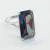 925 Sterling Silver Mystic Topaz Dramatic Ring 20mm