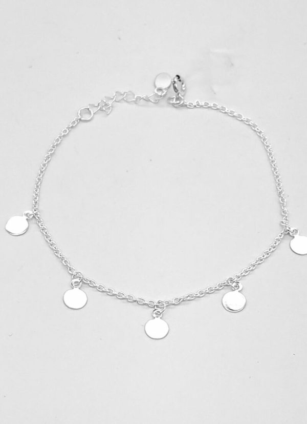 925 Sterling Silver Disk Bracelet