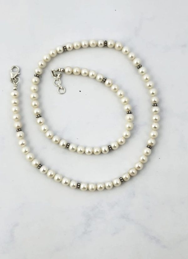 925 Sterling Silver Peal Necklace