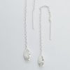 925 Sterling Silver Teardrop Clear Cubic Earring Threader