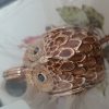 925 Sterling Silver Owl Rose Gold Plated Charm Ball Cage