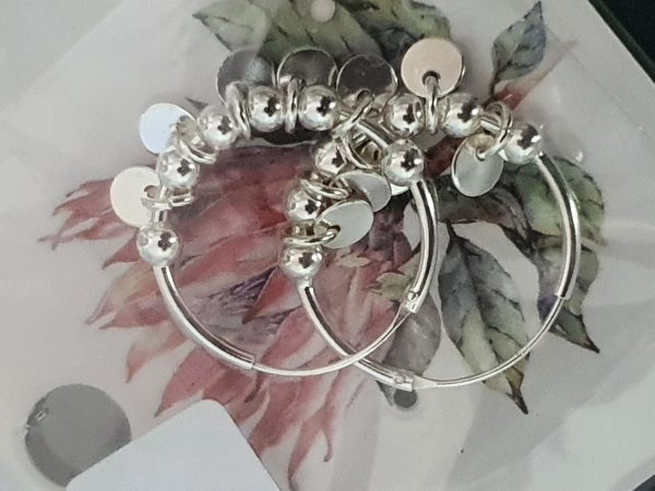 925 Sterling Silver Large Sleeper Ball Disk Earrings