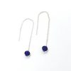 925 Sterling Silver Round Blue Cubic Earring Threader