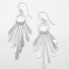 925 Sterling Silver Dangles Flower Petal Earrings