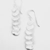 "925 Sterling Silver 6 Round Disk Hook in Dangle Earring"