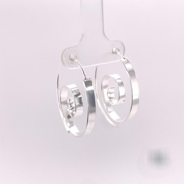 925 Sterling Silver Spiral Hook in Earrings