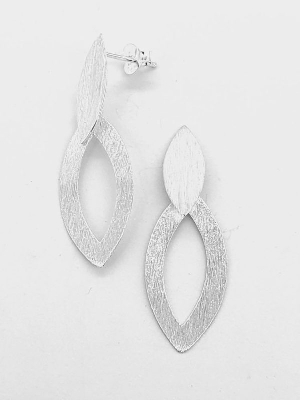 925 Sterling Silver Double Marquise Stud Earrings
