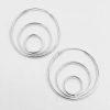 925 Sterling Silver Trippel Circle Sleeper Hoop Earrings