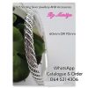 925 Sterling Silver Dotted Stripe Bangle Electroform