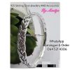 925 Sterling Silver Bangle Plate Look Eletroform