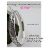 925 Sterling Silver Big Flower Filigree Bangle Electroform