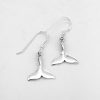 925 Sterling Silver Whale Tale Hook in Earrings